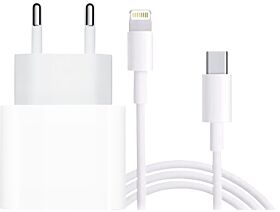 Apple USB-C Oplader 20W + Lightning-kabel 1m Wit
